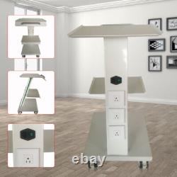Three-Layer Mobile Dental Trolley Cart Built-in Socket Medical Trolley Equipment
