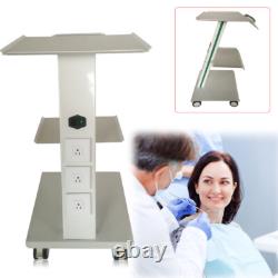 Three-Layer Mobile Dental Trolley Cart Built-in Socket Medical Trolley Equipment