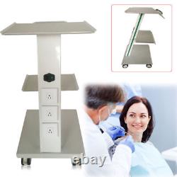 Three Layers Dental Mobile Trolley Medical Cart Salon Equipment and Foot Brakes