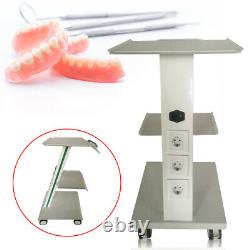 Three Layers Lab Dental Mobile Trolley Medical Cart Salon Equipment & Foot Brake