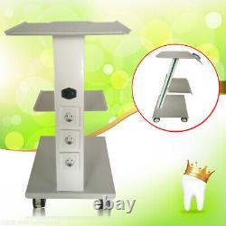 Three Layers Lab Dental Mobile Trolley Medical Cart Salon Equipment & Foot Brake