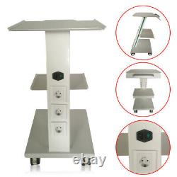 Three Layers Lab Dental Mobile Trolley Medical Cart Salon Equipment & Foot Brake