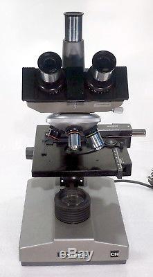 Trino Labor Arzt Mikroskop Olympus CH binokular + Fotostutzen 40-400x (1000x)