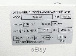 Tuttnauer 2340EA Laboratory Rapid Autoclave Steam 19 Liter Sterilizer 120/230V