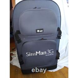 USED Laerdal SimMan 3G Manikin equipment Rolling Suitcase Case Medical Dummy