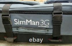 USED Laerdal SimMan 3G Manikin equipment Rolling Suitcase Case Medical Dummy