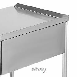 Used Medical Trolley Cart+1 Drawer Stainless Steel Dental Lab Trolley Portable