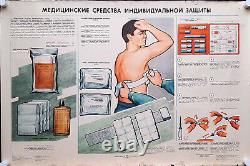 Ussr Medical Equipment For Personal Protection Soviet Vintage Medicine Poster