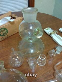 VTG Chemistry Laboratory Glassware Science Equipment GLASS Pyrex Will K USA Lot