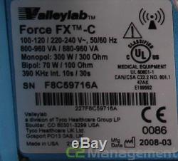 Valleylab Force FX C Electrosurgical Generator withFootswitches