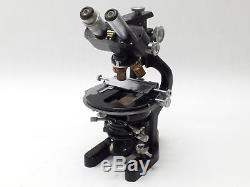 Vintage Bausch Lomb DDE Binocular Compound Microscope With 4Objectives + Stage