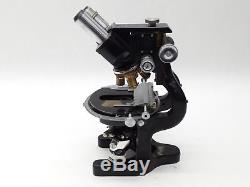 Vintage Bausch Lomb DDE Binocular Compound Microscope With 4Objectives + Stage
