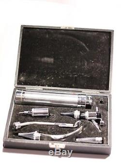 Vintage Coldlite Otoscope, Original case with accessories Ear, Medical Equipment