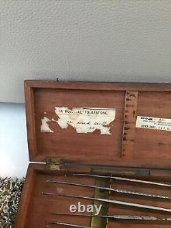 Vintage Early 20th Century Set Of Hernia Bistouries Medical Equipment In Box