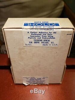 Vintage Enameltone Dental Plastic Medical Equipment 12 bottles in Box m32