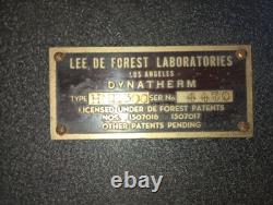 Vintage Lee De Forest Dynatherm HTE-300 Electro-Medical Apparatus