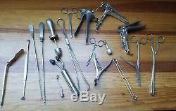 Vintage Lot of Medical exam equipment parts Speculum Kny-Sheerer Germany Dirty