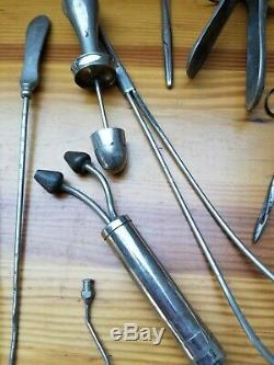 Vintage Lot of Medical exam equipment parts Speculum Kny-Sheerer Germany Dirty