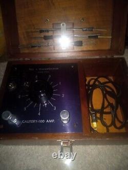 Vintage, Medical Equipment, Cauterizing Machine, 100 Amp, 5 Specialized Tips