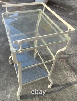Vintage Medical Metal Cabinet, Scale, Cart Set 1940's