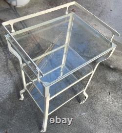 Vintage Medical Metal Cabinet, Scale, Cart Set 1940's