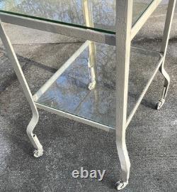 Vintage Medical Metal Cabinet, Scale, Cart Set 1940's