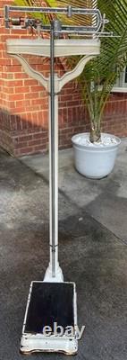 Vintage Medical Metal Cabinet, Scale, Cart Set 1940's