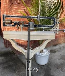 Vintage Medical Metal Cabinet, Scale, Cart Set 1940's