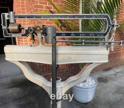 Vintage Medical Metal Cabinet, Scale, Cart Set 1940's