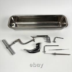 Vintage Midwife Doctor Medical Instrument Case + Equipment Sterilising Trays