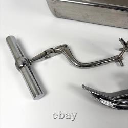 Vintage Midwife Doctor Medical Instrument Case + Equipment Sterilising Trays