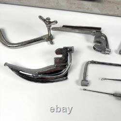 Vintage Midwife Doctor Medical Instrument Case + Equipment Sterilising Trays