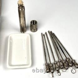 Vintage Midwife Doctor Medical Instrument Case + Equipment Sterilising Trays