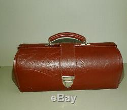 Vintage Old Doctor bag with Medical Equipment inside, First Aid Bag, Medical bag