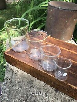 Vintage Pyrex Beakers Laboratory Equipment Chemistry Apothecary 1940s Lab Kit