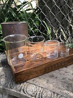 Vintage Pyrex Beakers Laboratory Equipment Chemistry Apothecary 1940s Lab Kit