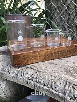 Vintage Pyrex Beakers Laboratory Equipment Chemistry Apothecary 1940s Lab Kit