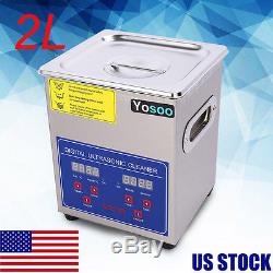 Widely Used Stainless Steel 2L Industry Heated Ultrasonic Cleaner Heater Timer