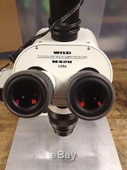 Wild Heerbrugg Makroskop M420 1.25X Laboratory Microscope withPower Source & Stand