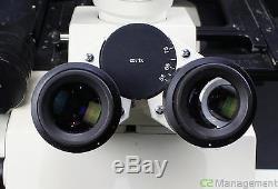Zeiss Axiovert 35 Inverted Microscope with Cameras Motorized Stage and Lamp Power